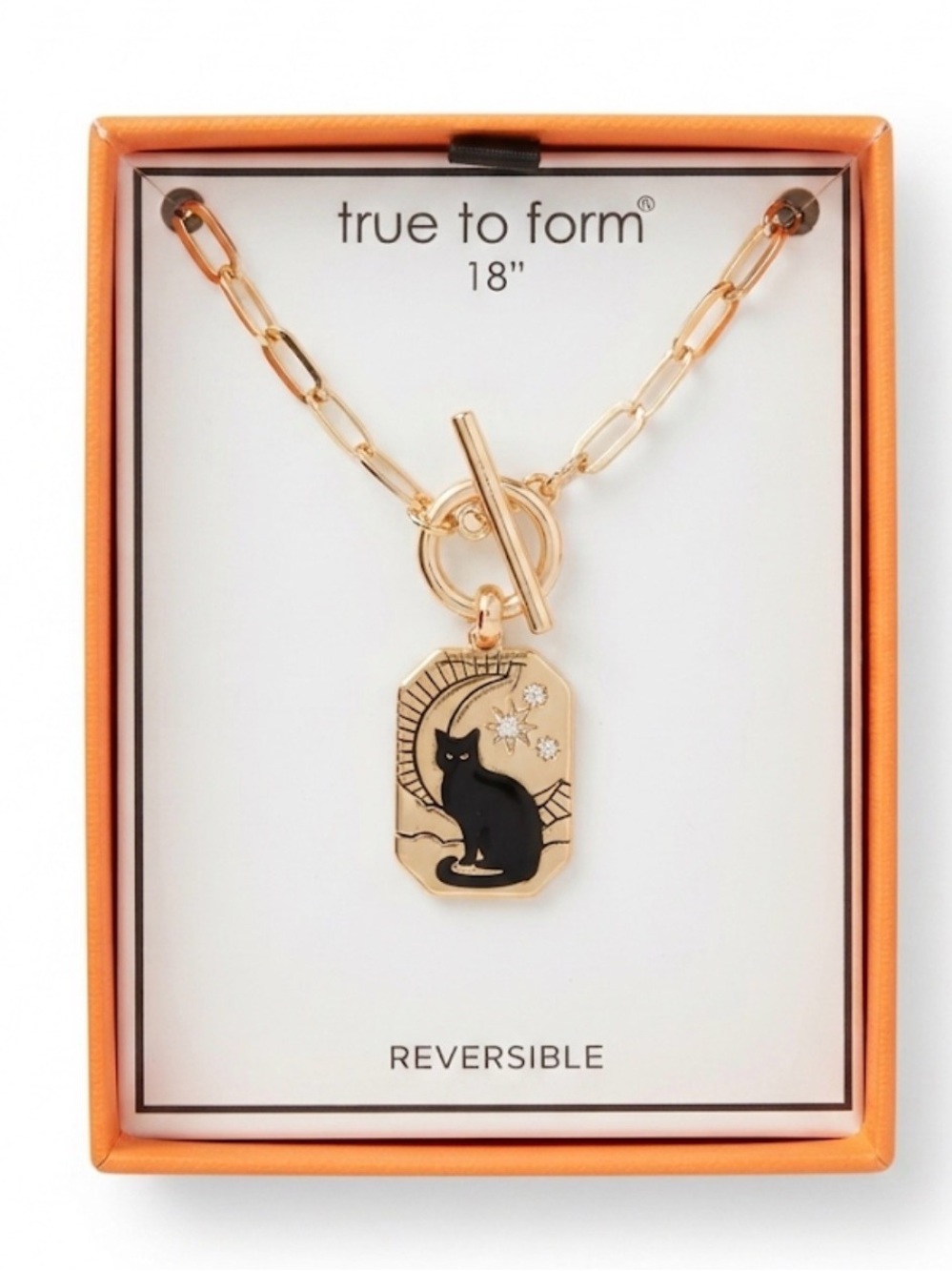 NWT ⚜️🖤⚜️ True to Form Halloween Celestial Black Cat + Evil Eye Necklace